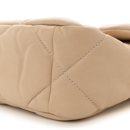 Chanel Lambskin Quilted Medium Chanel 19 Flap Beige 10 of 13