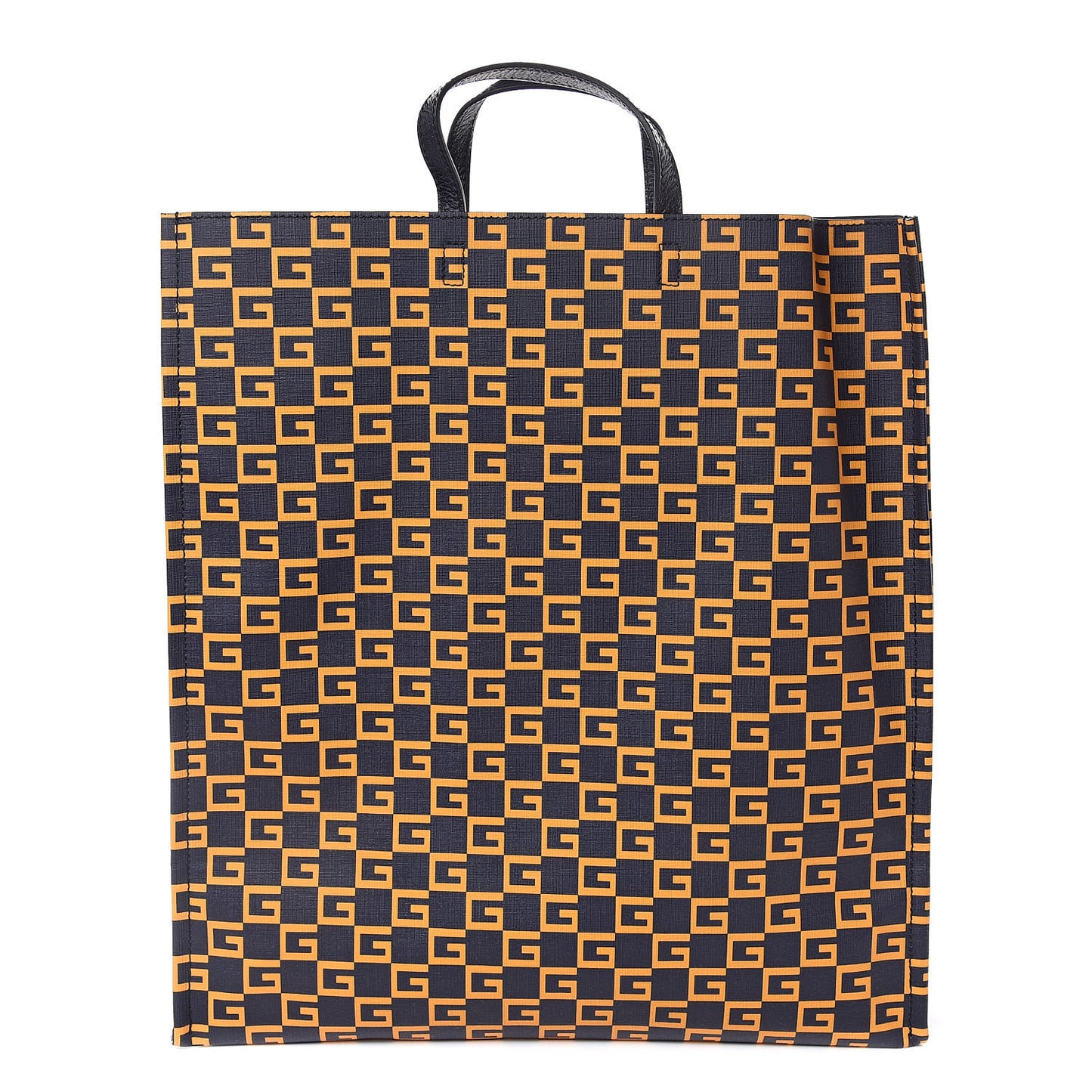 Coated Canvas Square G Vertical Tote Blue