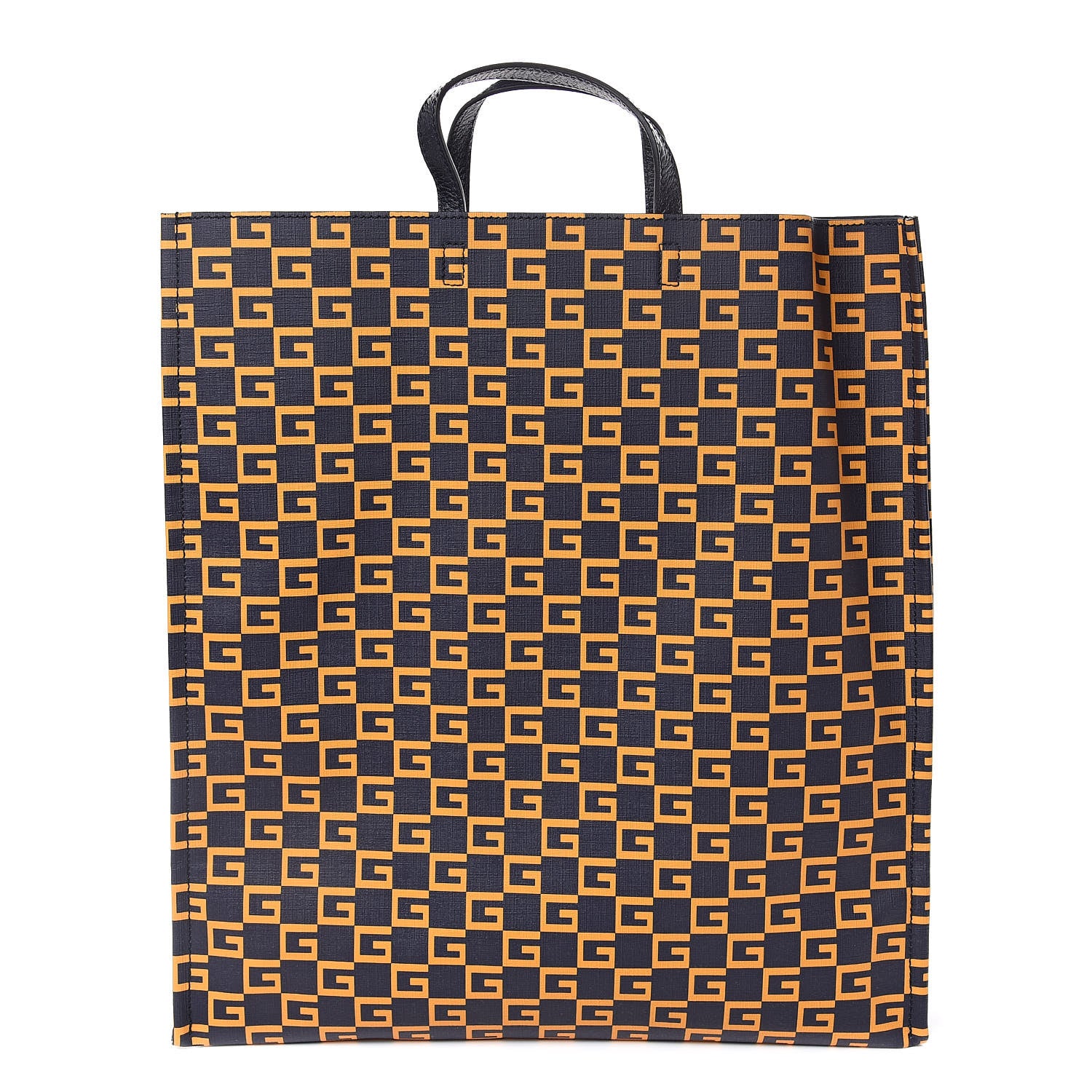 Gucci Coated Canvas Square G Vertical Tote Blue 1 of 10