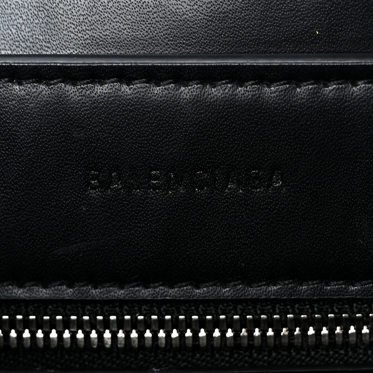 Shiny Calfskin Logo Crocodile Embossed XXS Everyday Tote  Black