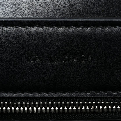 Balenciaga Shiny Calfskin Logo Crocodile Embossed XXS Everyday Tote  Black 5 of 10