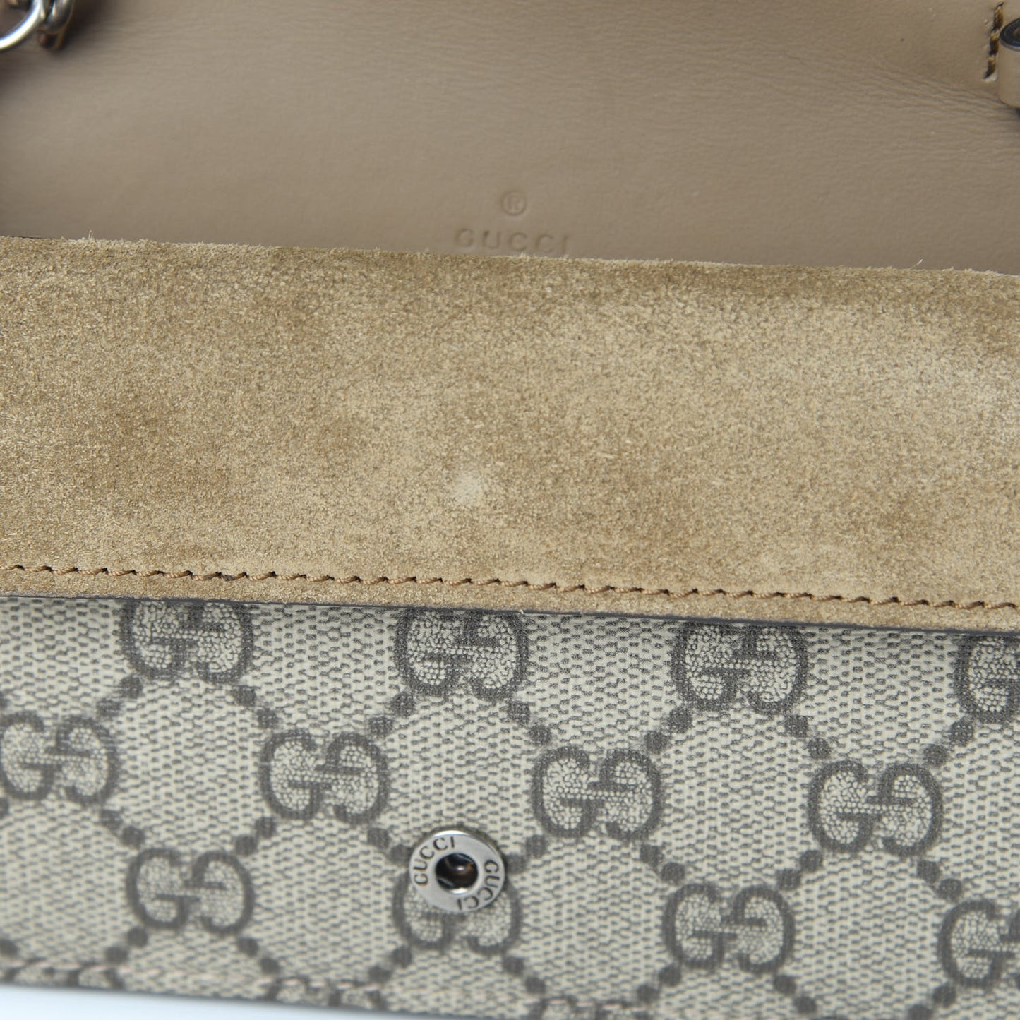 GG Supreme Monogram Super Mini Dionysus Shoulder Bag Taupe