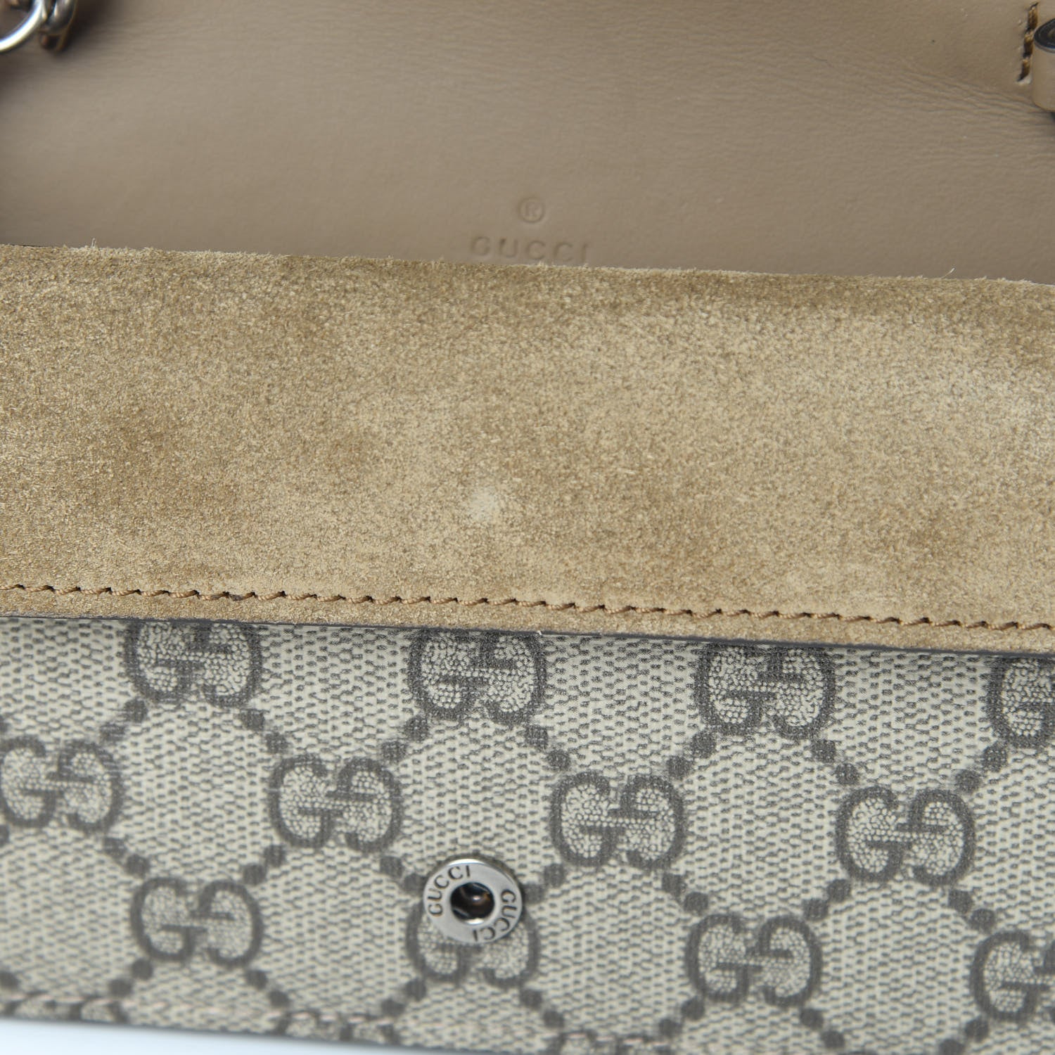 Gucci GG Supreme Monogram Super Mini Dionysus Shoulder Bag Taupe 10 of 11