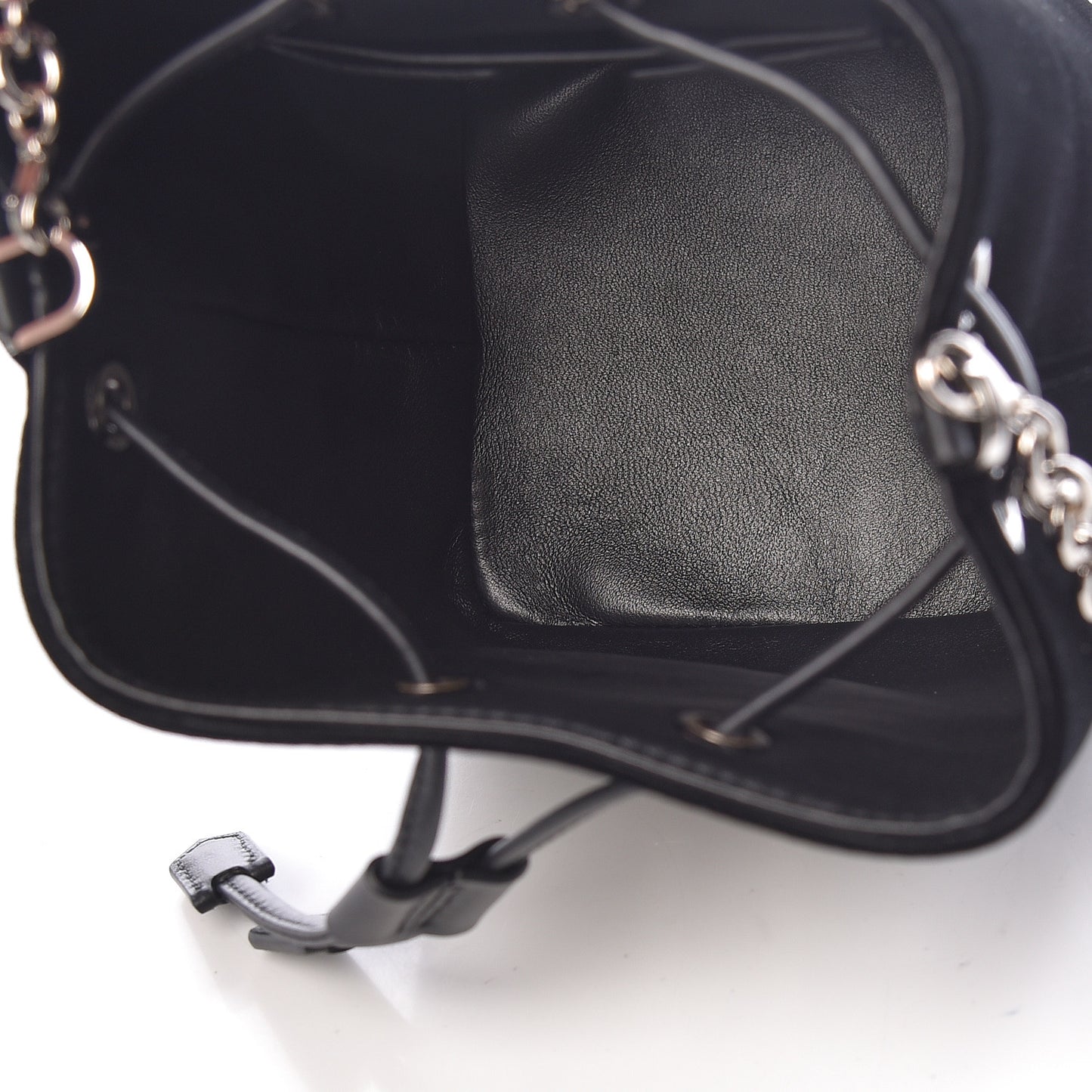 Velvet Crystal Mini TF Bucket Bag Black
