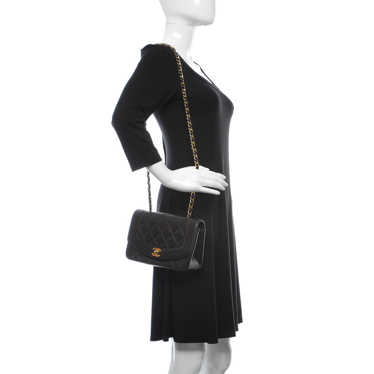 Chanel Lambskin Quilted Small Single Flap Black 2 of 13