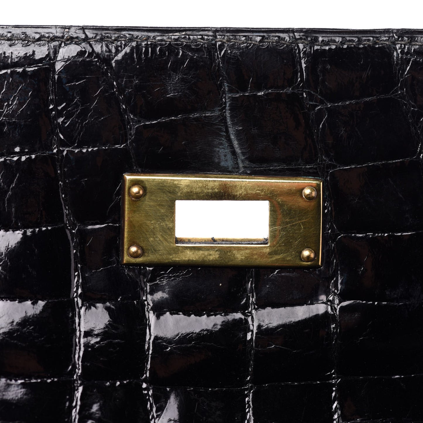 Shiny Crocodile Kelly Sellier 32 Black