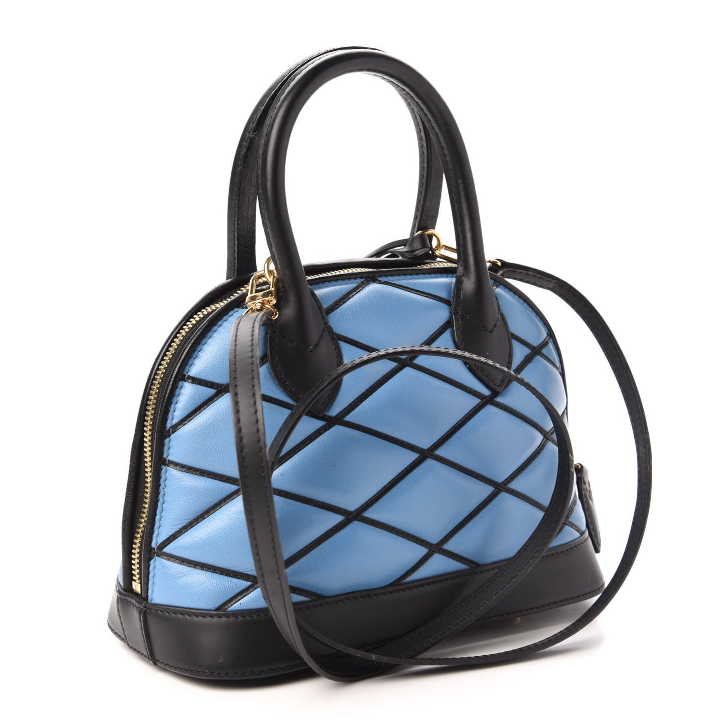 Lambskin Malletage Alma BB Bleuet