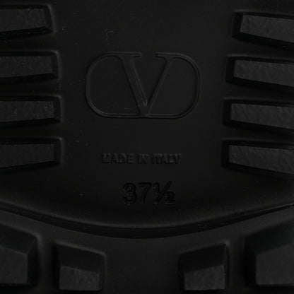 Valentino Garavani Calfskin Vlogo Loafers 37.5 Black 7 of 9