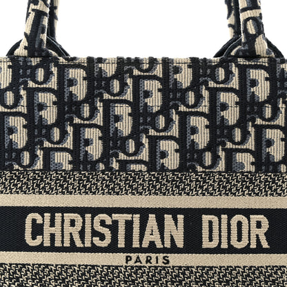 Christian Dior Oblique Small Book Tote Blue Multicolor 8 of 11