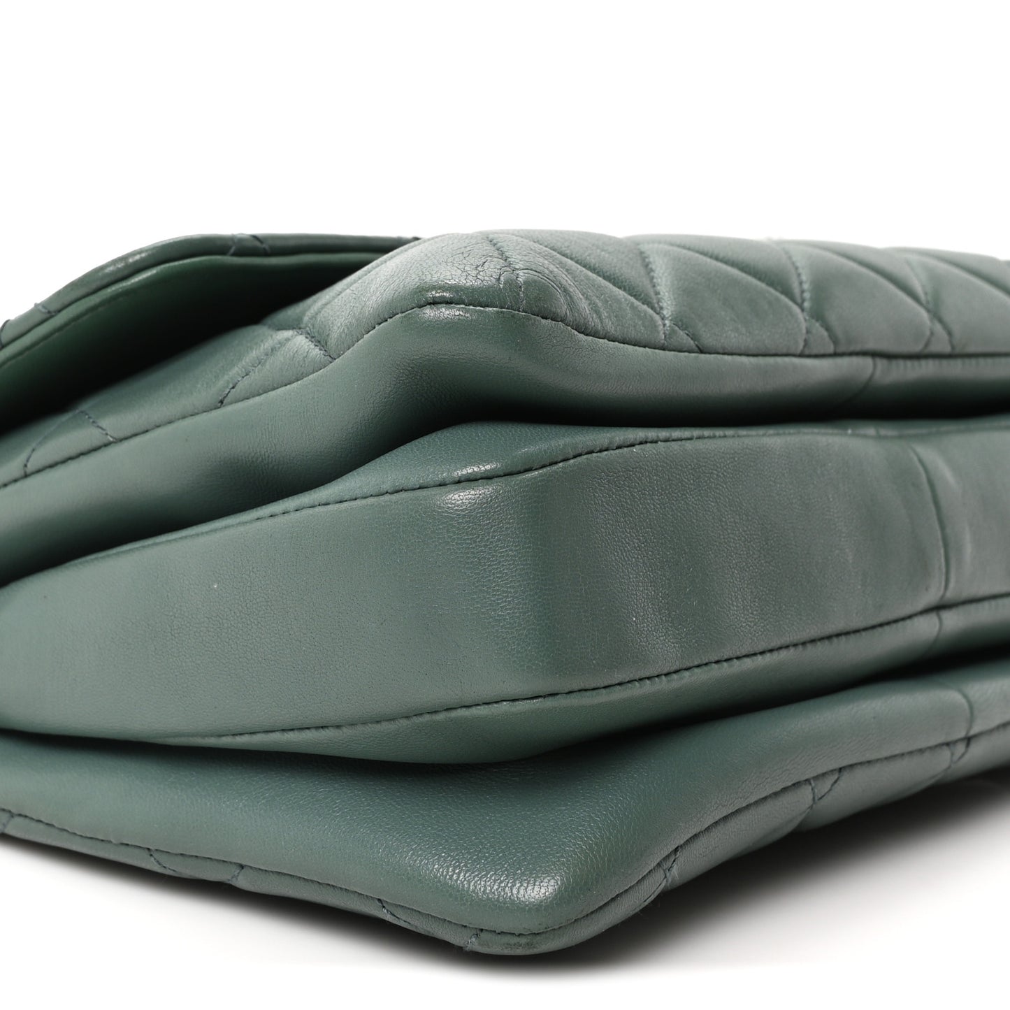 Lambskin Quilted Small Trendy CC Flap Dual Handle Bag Green