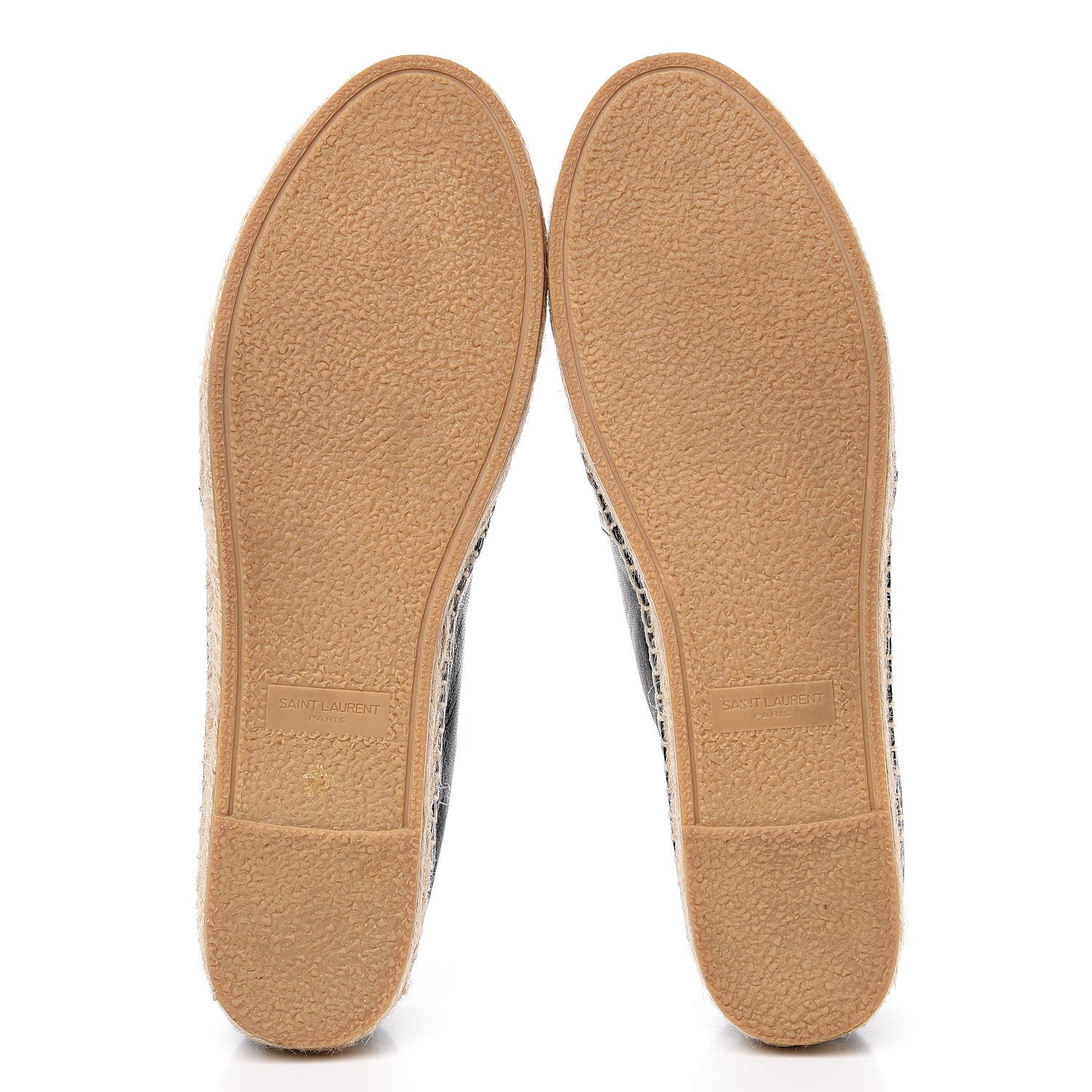 Saint Laurent Lambskin Monogram Espadrilles 39.5 Black 5 of 10