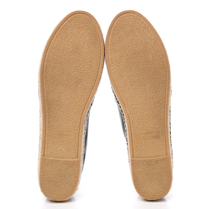 Saint Laurent Lambskin Monogram Espadrilles 39.5 Black 5 of 10