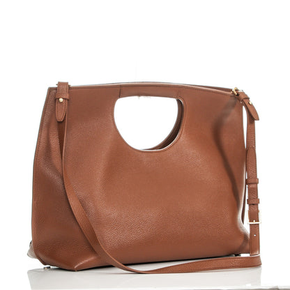 Tom Ford Grained Calfskin Alix Padlock Zip Tote Tobacco 4 of 10