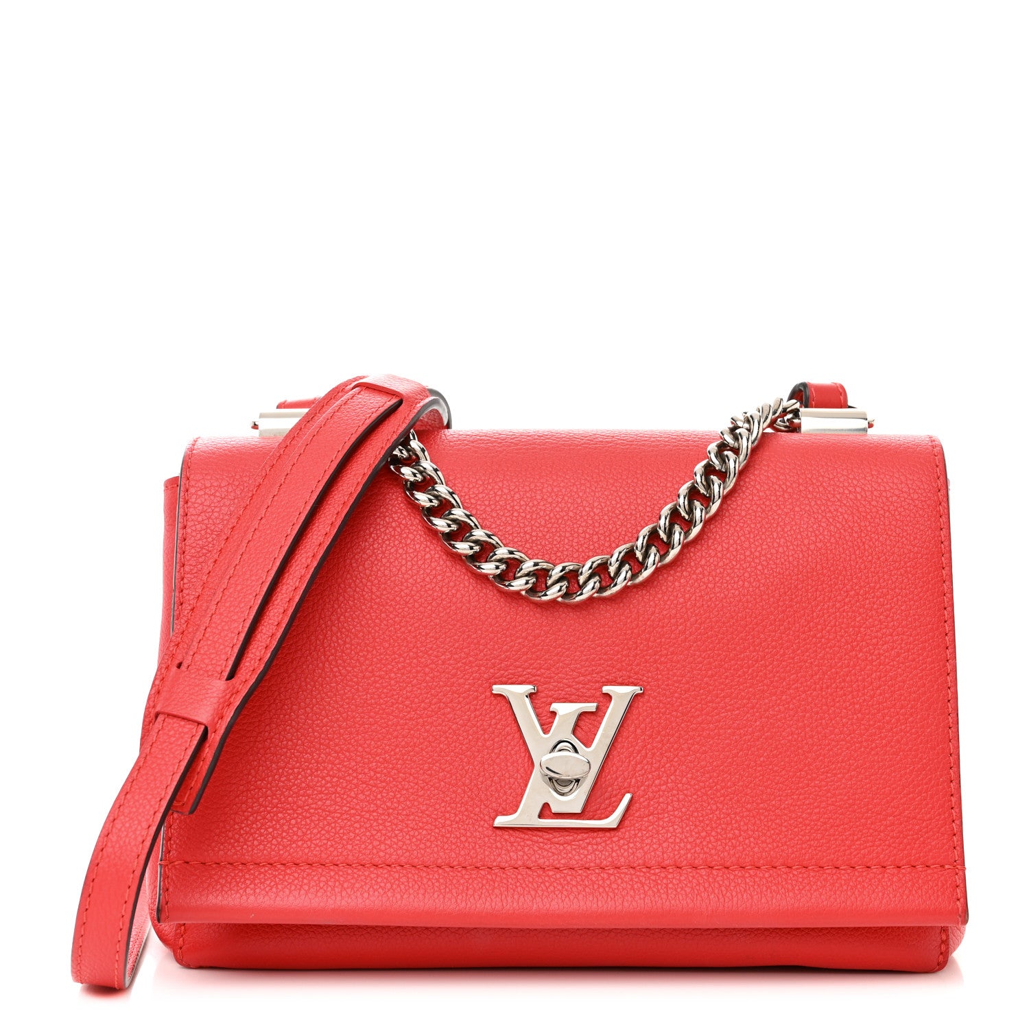 Louis Vuitton Calfskin Lockme II Chain Bag BB Poppy 1 of 10