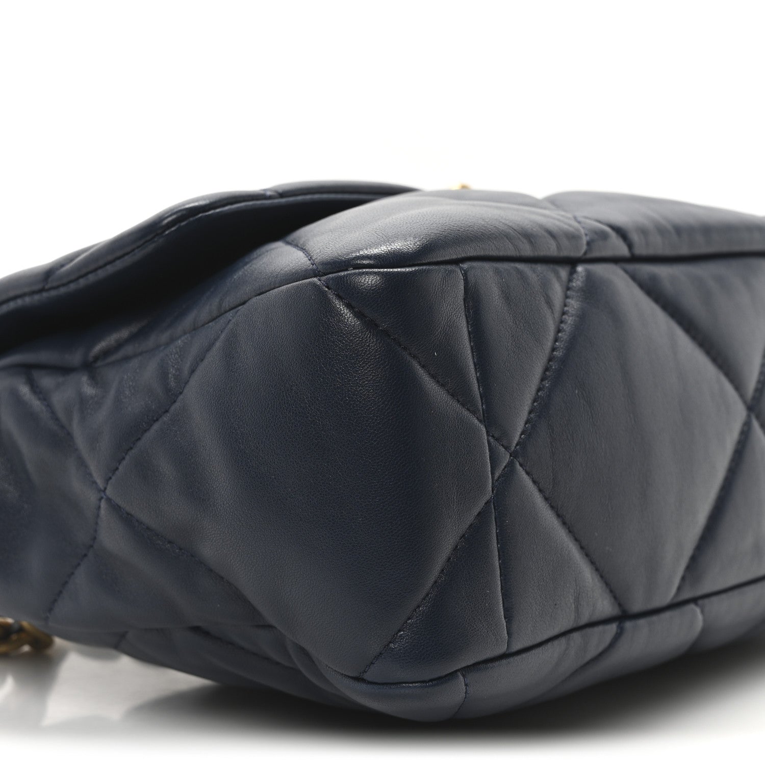 Chanel Lambskin Quilted Large Chanel 19 Flap Dark Blue 9 of 11