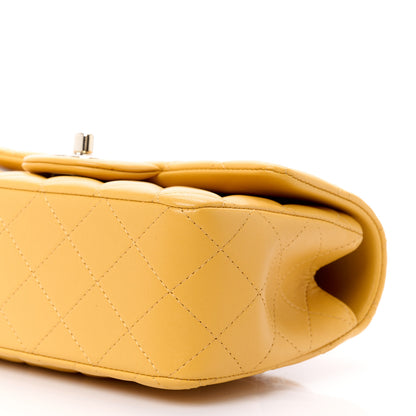 Chanel Lambskin Quilted Mini Top Handle Rectangular Flap Yellow 11 of 12