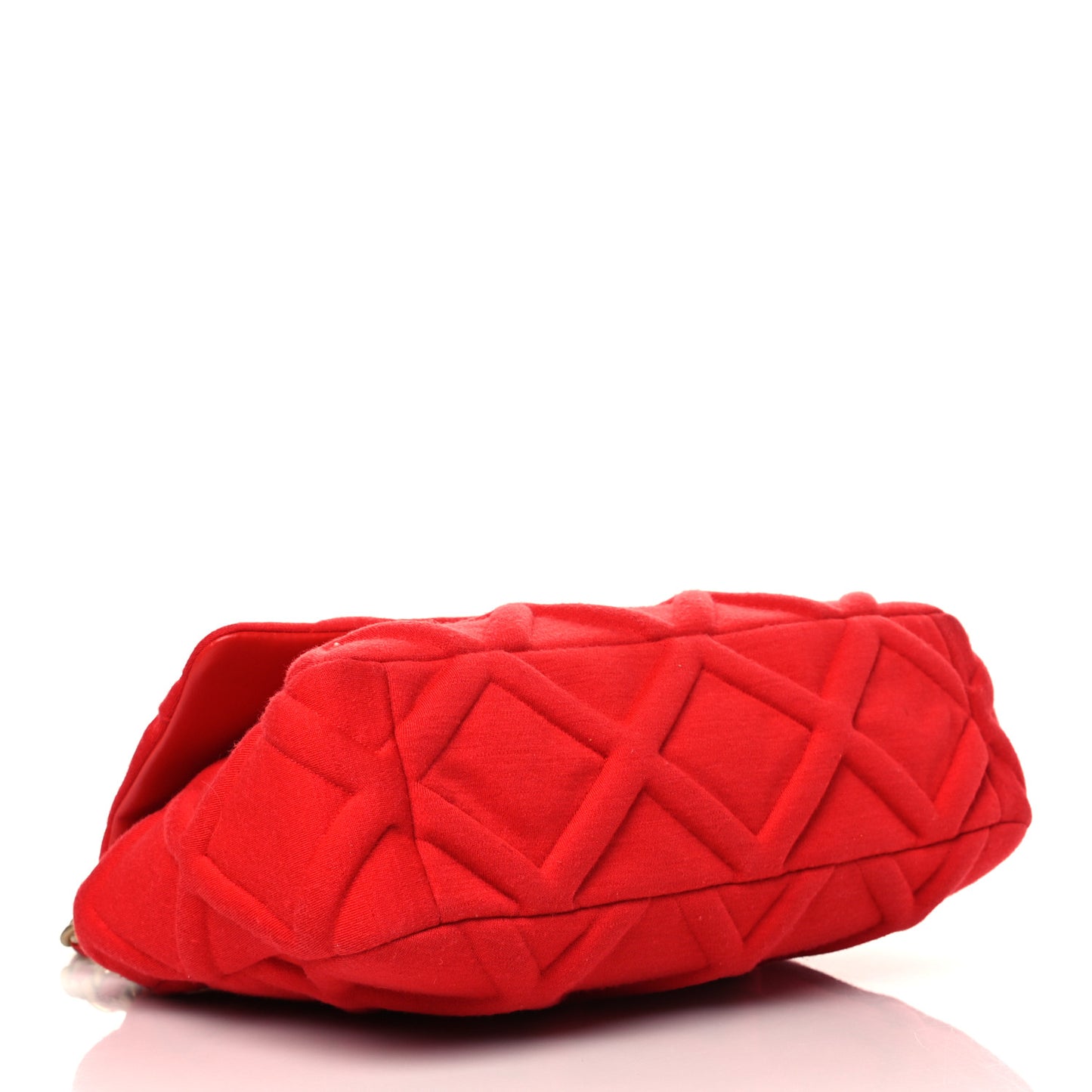 Jersey Lambskin Quilted Large Chanel 19 Flap Red