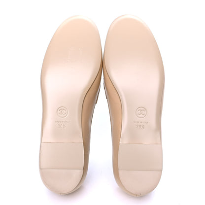 Chanel Lambskin CC Loafers 38.5 Beige 4 of 5