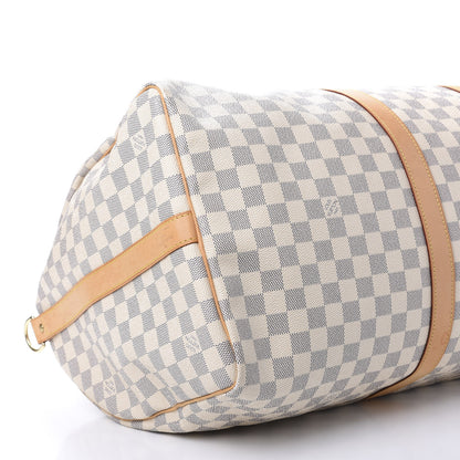 Louis Vuitton Damier Azur Keepall Bandouliere 55 6 of 9