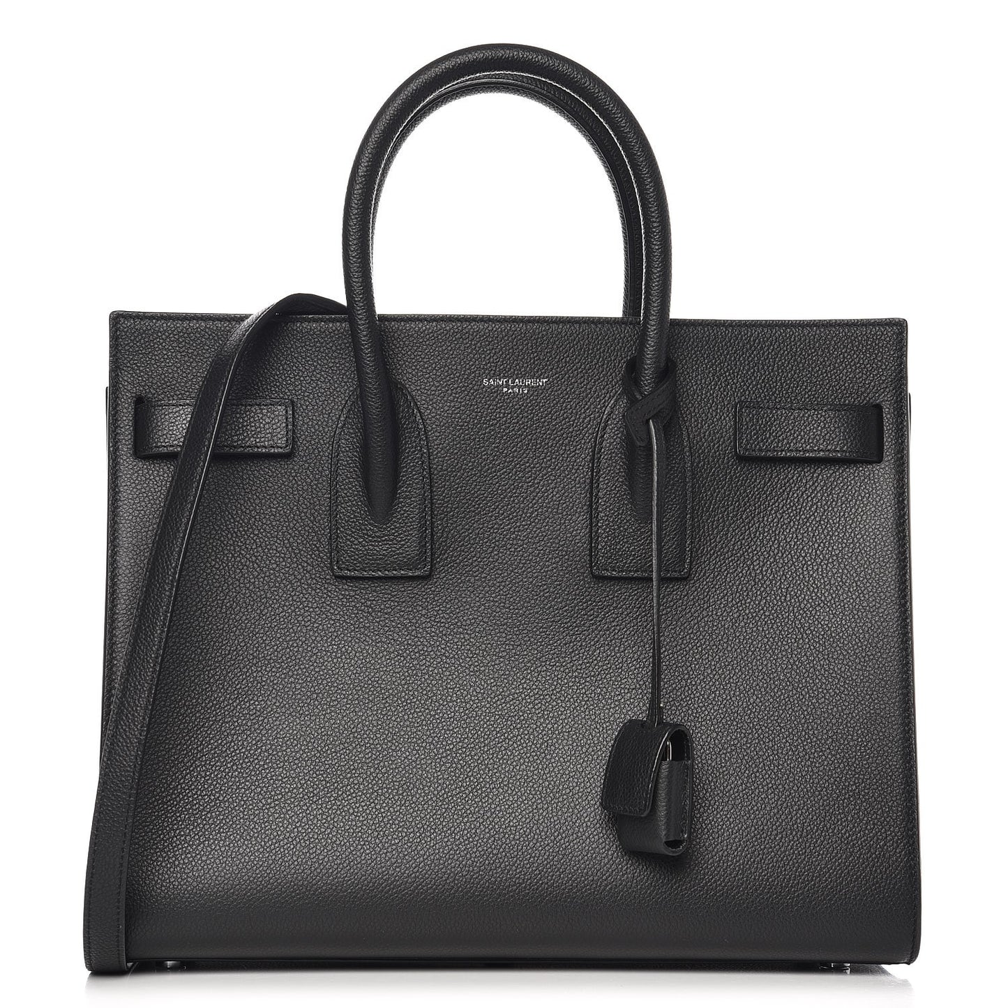 Grained Calfskin Small Sac De Jour Black