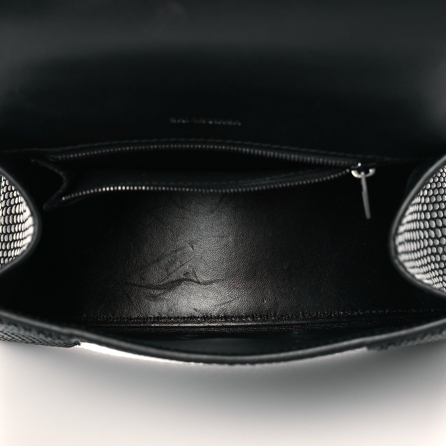 Balenciaga Matte Calfskin Viper Effect Small Hourglass Top Handle Bag Black 5 of 11