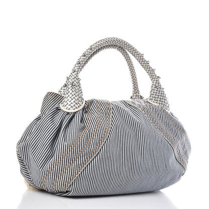 Fendi Denim Fur Striped Spy Blue 3 of 13