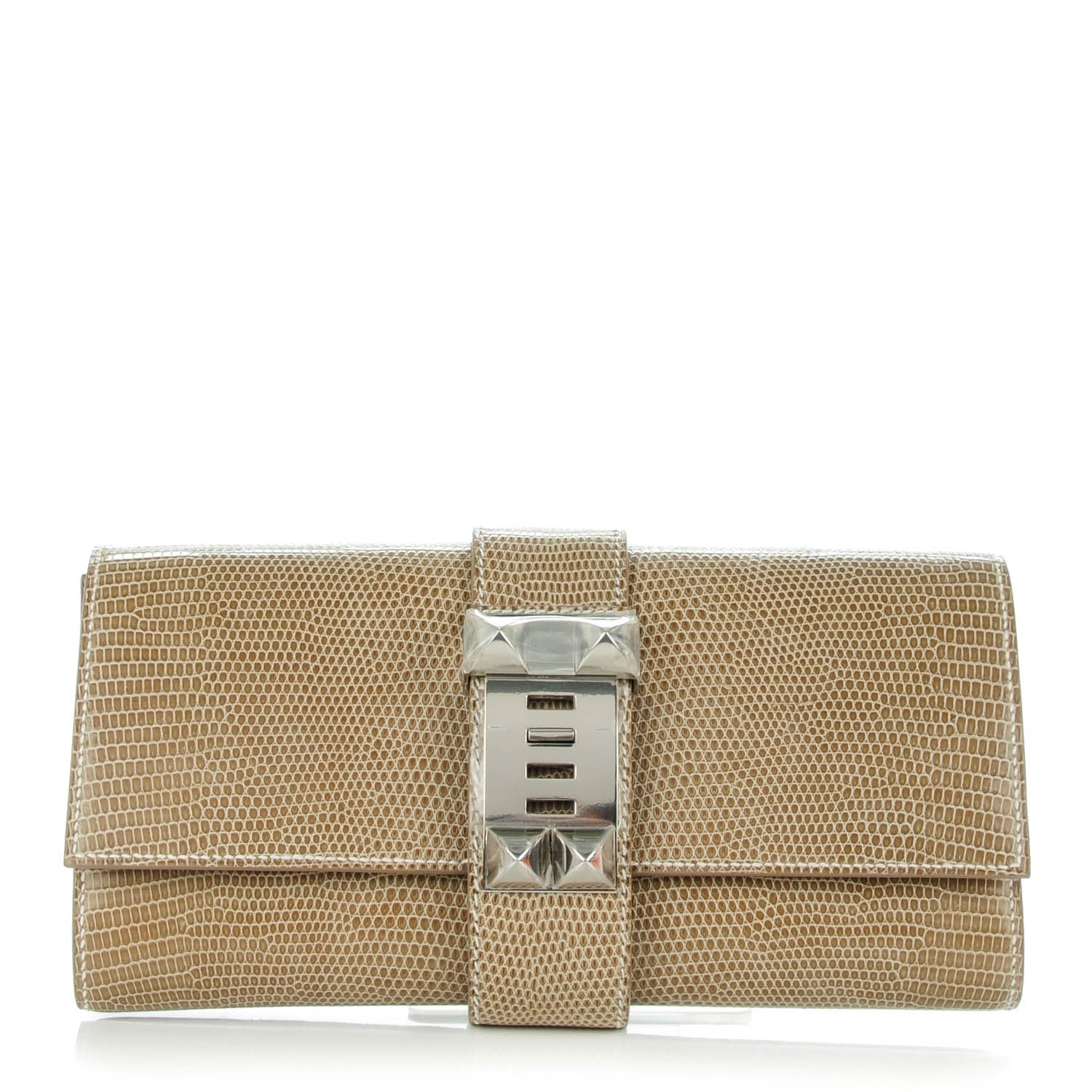 Hermes Lizard Niloticus Medor Clutch 23 1 of 12