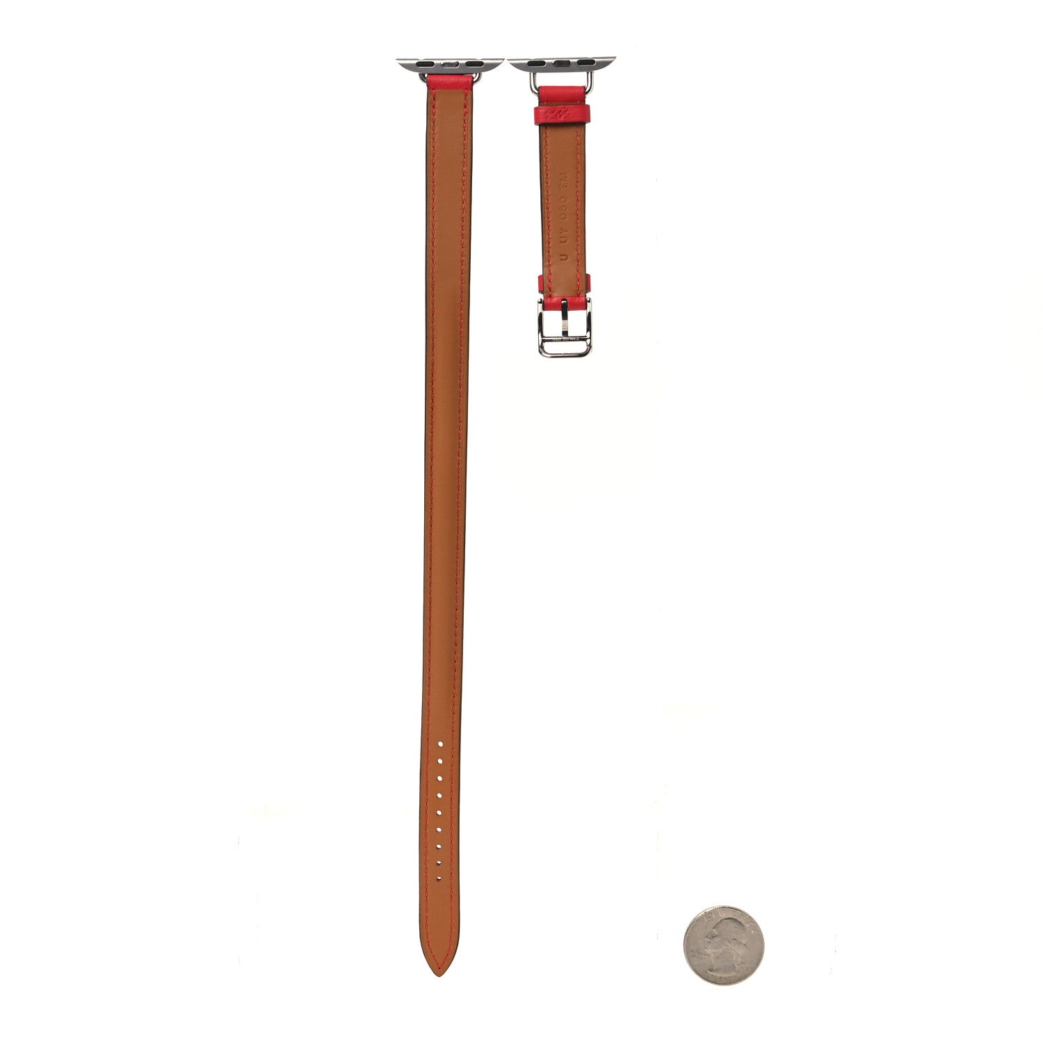 Hermes Swift 42mm Apple Watch Double Tour Strap Rouge Radieux 2 of 6