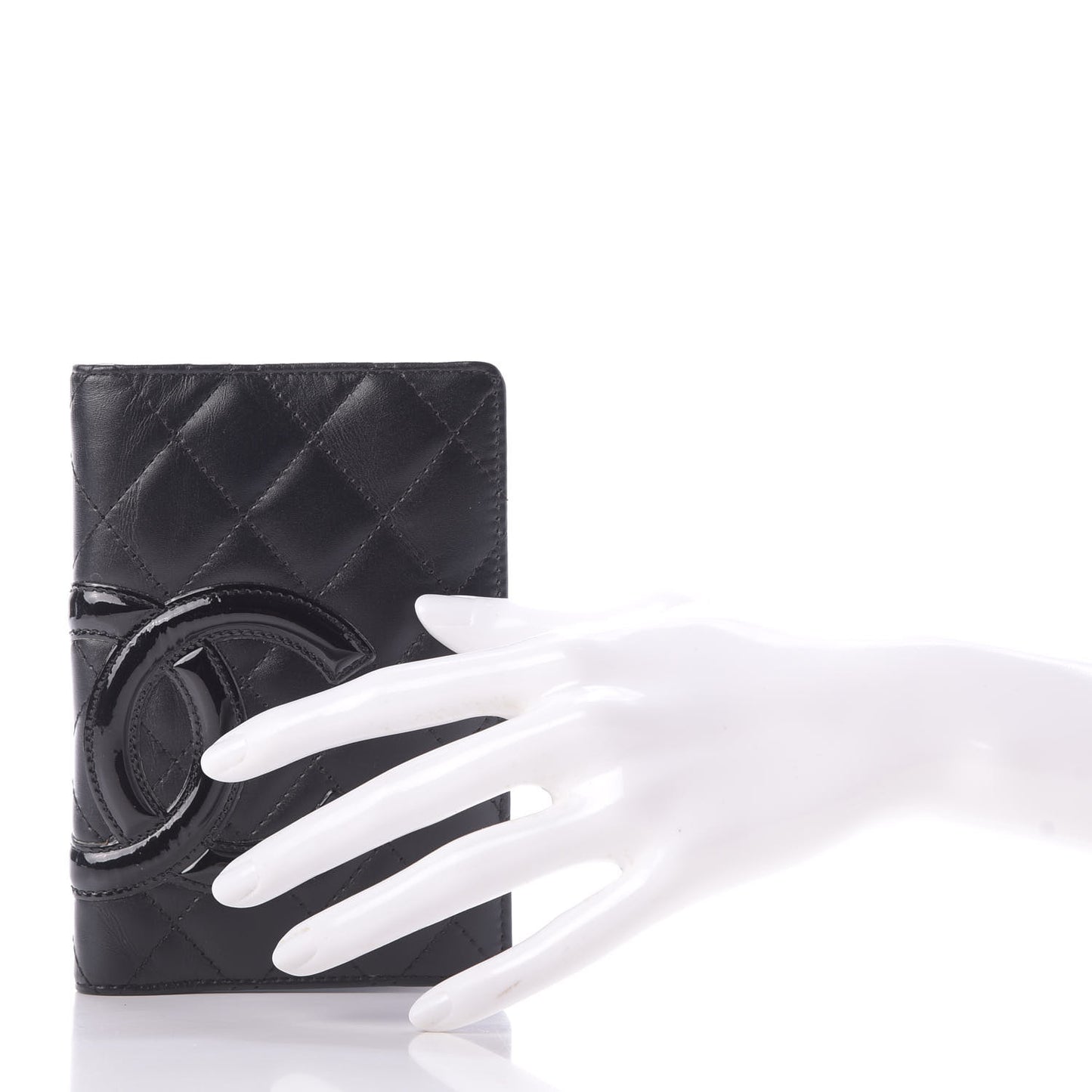 Calfskin Quilted Small Cambon Agenda Planner Black