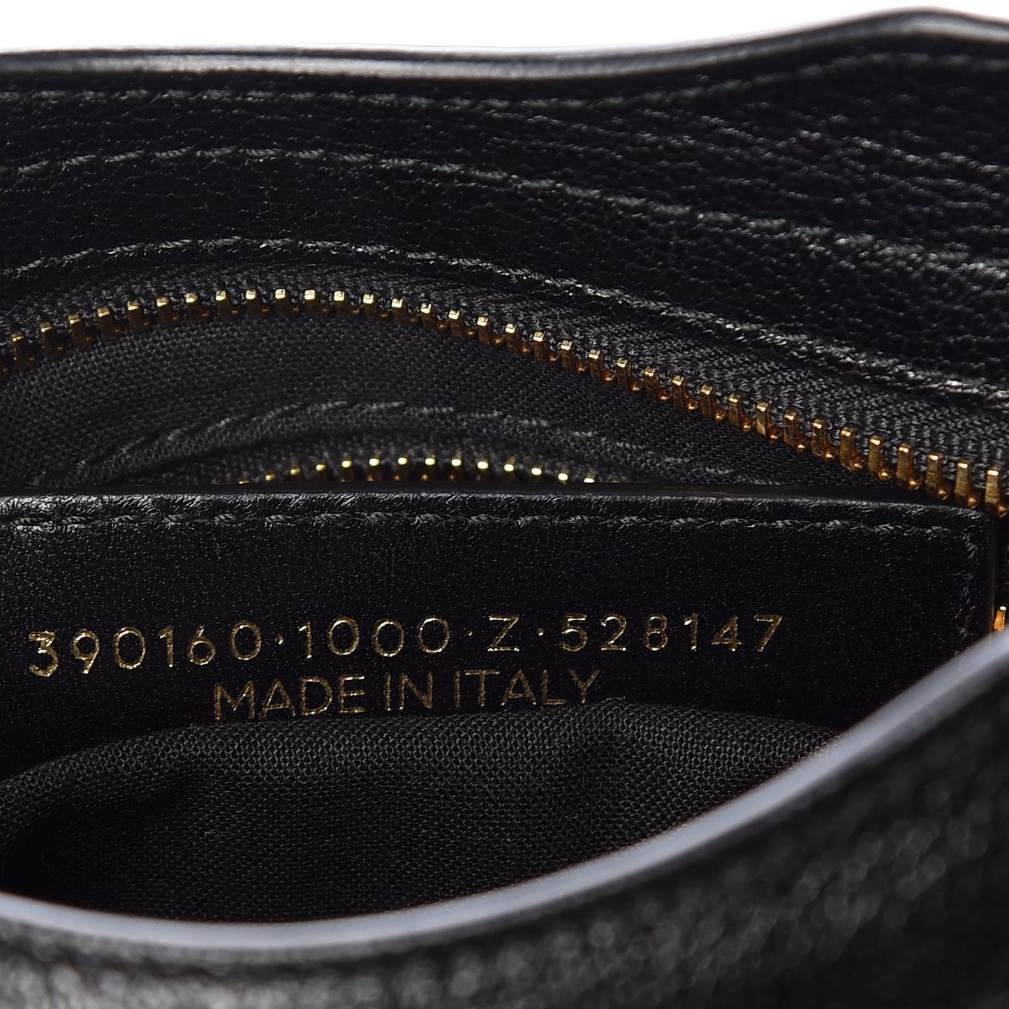 Chevre Gold Metallic Edge Hardware Mini City Black