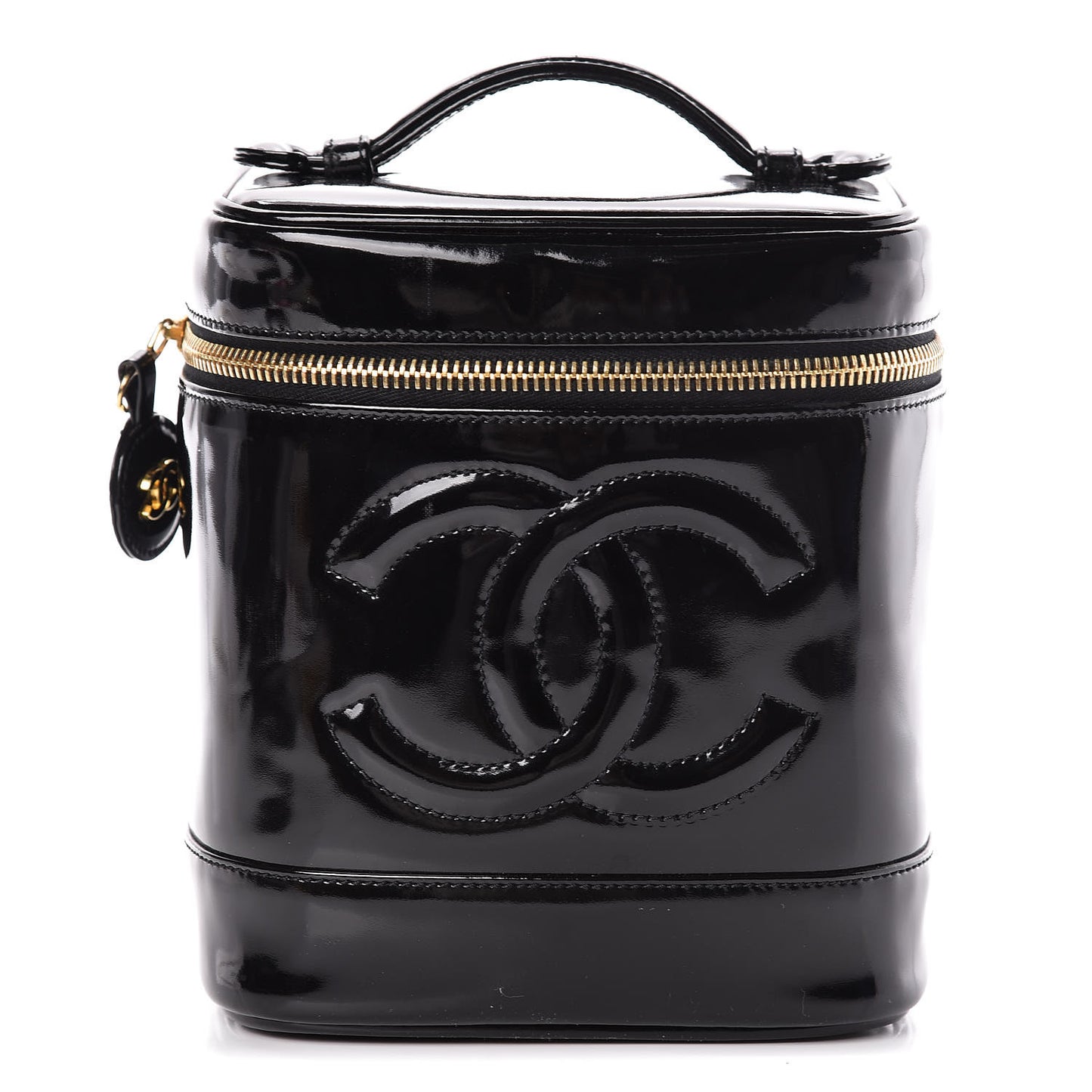 Patent Vanity Cosmetic Case Black