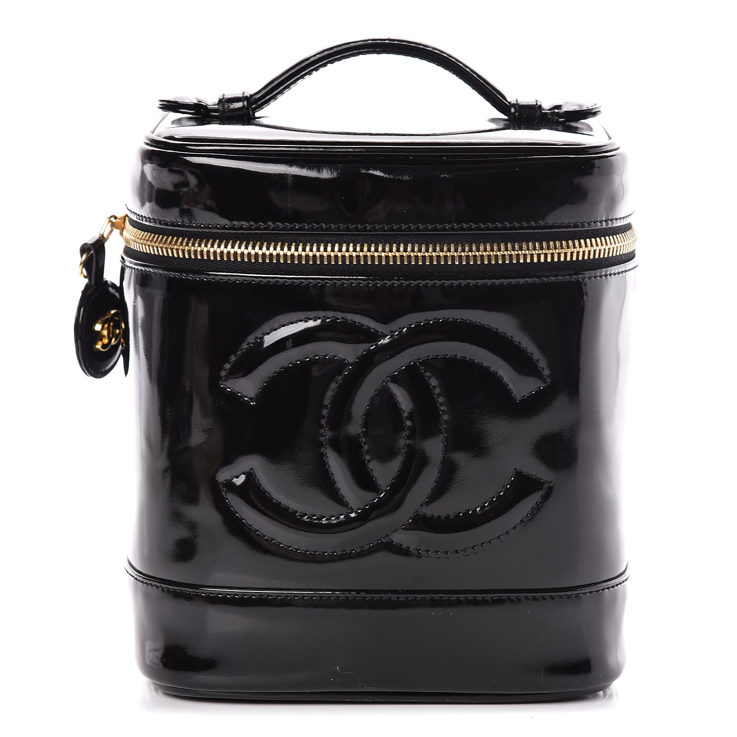Chanel Patent Vanity Cosmetic Case Black 1 of 16