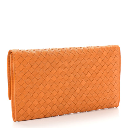 Bottega Veneta Nappa Intrecciato Flap Wallet Tangerine 4 of 8