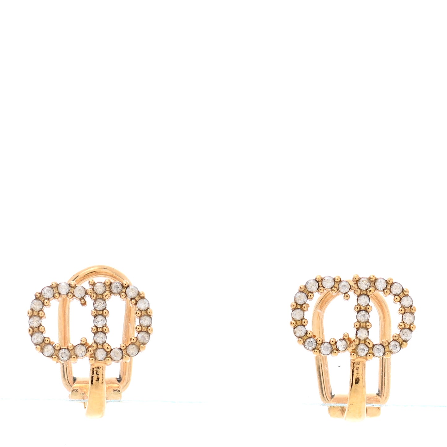 Crystal Clair D Lune Clip On Earrings Gold