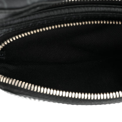 Gucci GG Supreme Monogram Textured Calfskin Retro Interlocking G Belt Bag Black 7 of 11