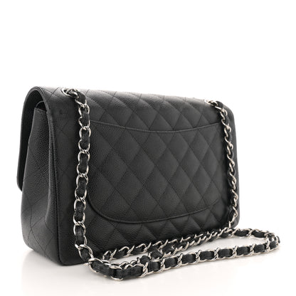 Chanel Caviar Quilted Jumbo Double Flap Black 3 of 11