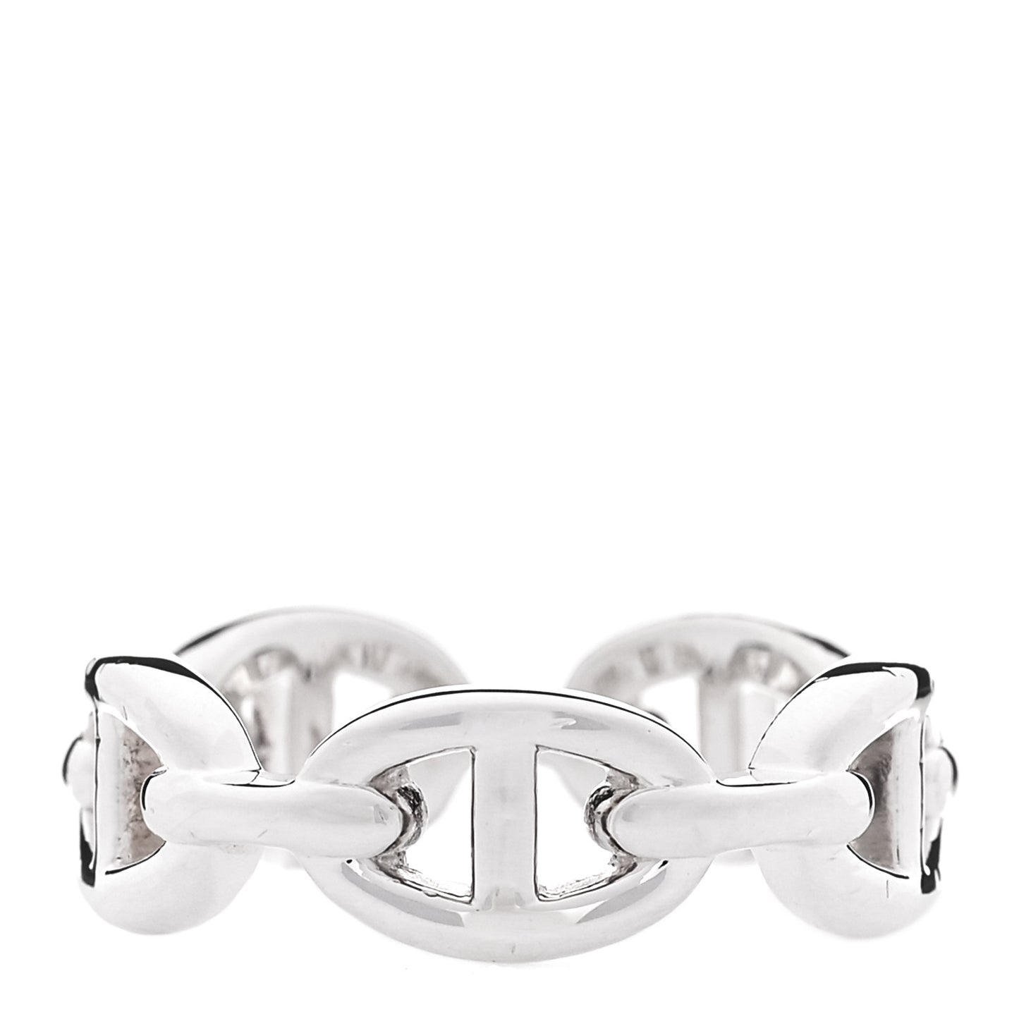 Sterling Silver PM Chaine d'Ancre Enchainee Band Ring 55 7.25
