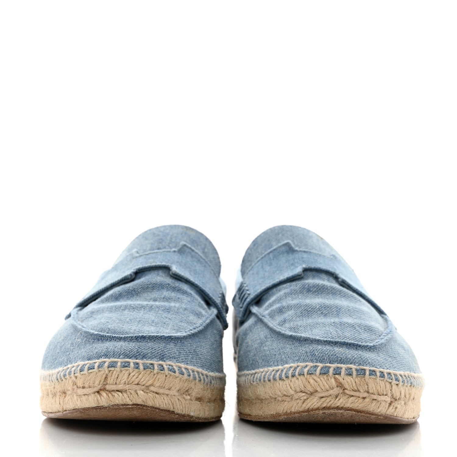 Hermes Denim Canvas Mens Trip Espadrilles 43 Bleu Clair 2 of 12