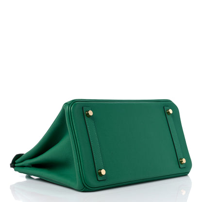 Hermes Taurillon Novillo Birkin 30 Vert Vertigo 4 of 9