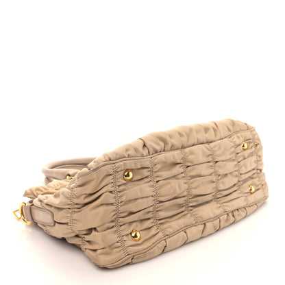 Prada Tessuto Nylon Gaufre Tote Cammello 4 of 9