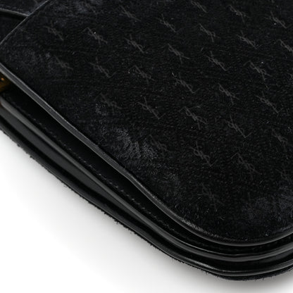 Saint Laurent Suede All-Over Monogram Small Le Monogramme Satchel Black 17 of 19