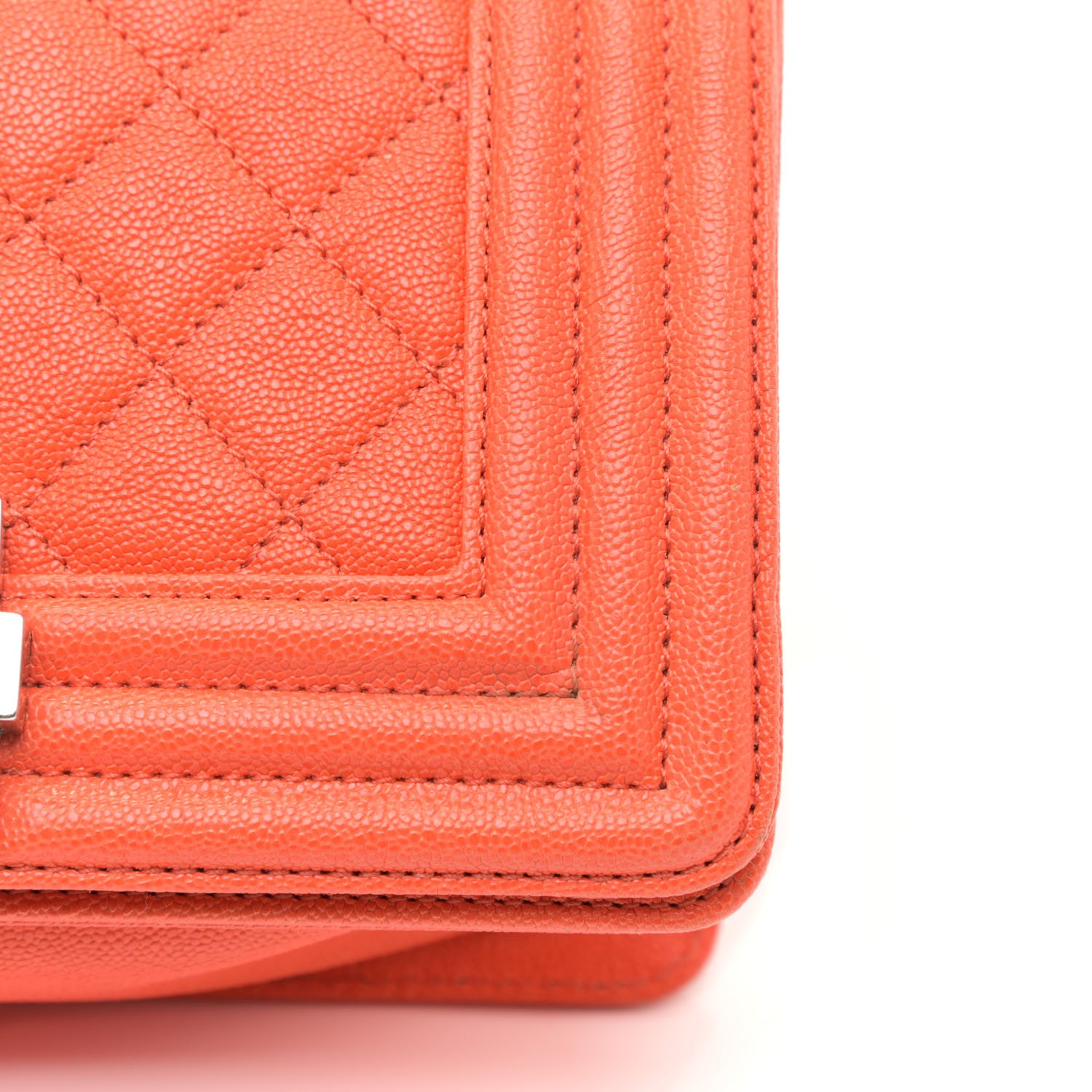 Chanel Caviar Quilted Small Boy Flap Orange 14 of 17