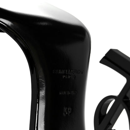 Saint Laurent Patent Calfskin Opyum 110 Sandals 39 Black 8 of 10
