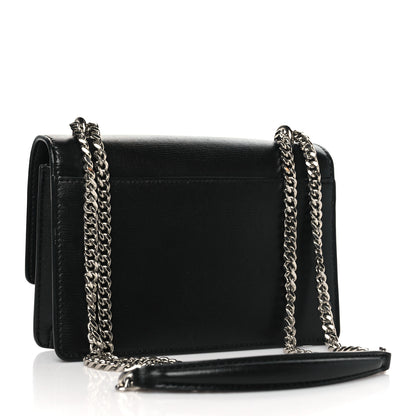 Saint Laurent Calfskin Monogram Sunset Chain Wallet Black 3 of 9