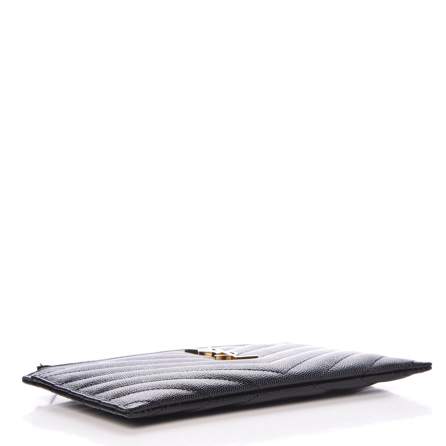 Grain De Poudre Chevron Monogram Bill Pouch Black