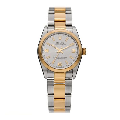 Rolex Stainless Steel 18K Yellow Gold 31mm Oyster Perpetual Datejust Watch Silver 77483 1 of 5