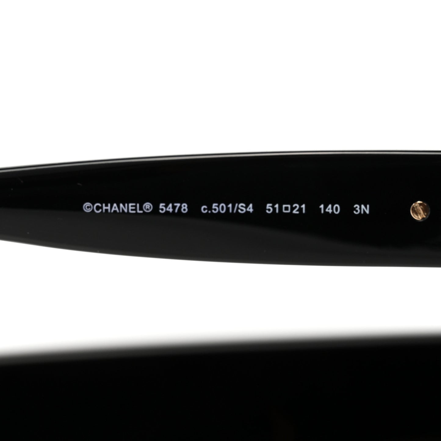 Acetate Square CC Heart Sunglasses 5478 Black