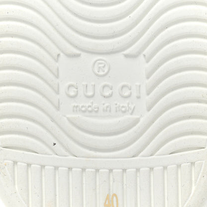 Gucci Calfskin Interlocking G Perforated Womens Ace Sneakers 40 White Grey Sky 7 of 9