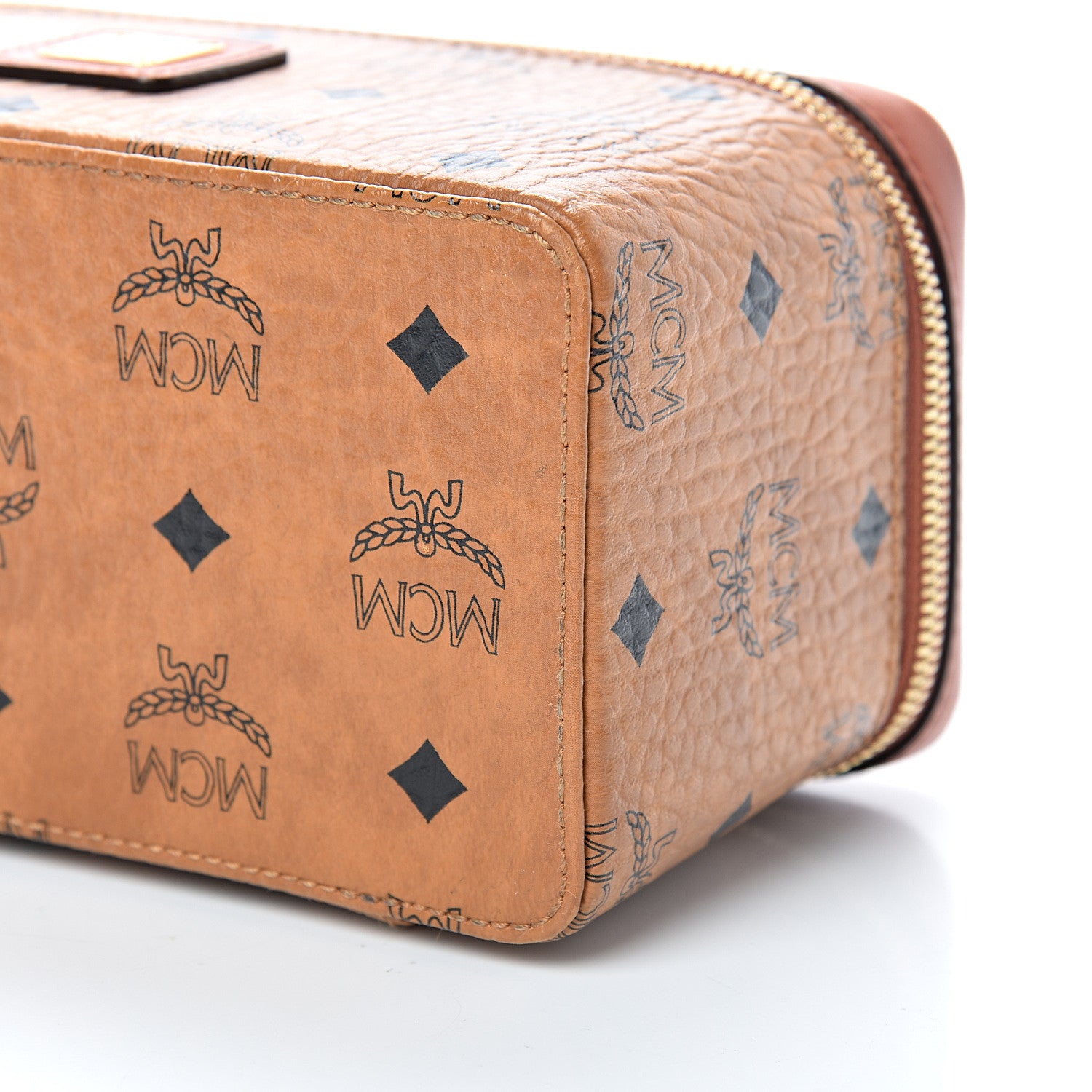 MCM Visetos Vanity Case Cognac 9 of 14