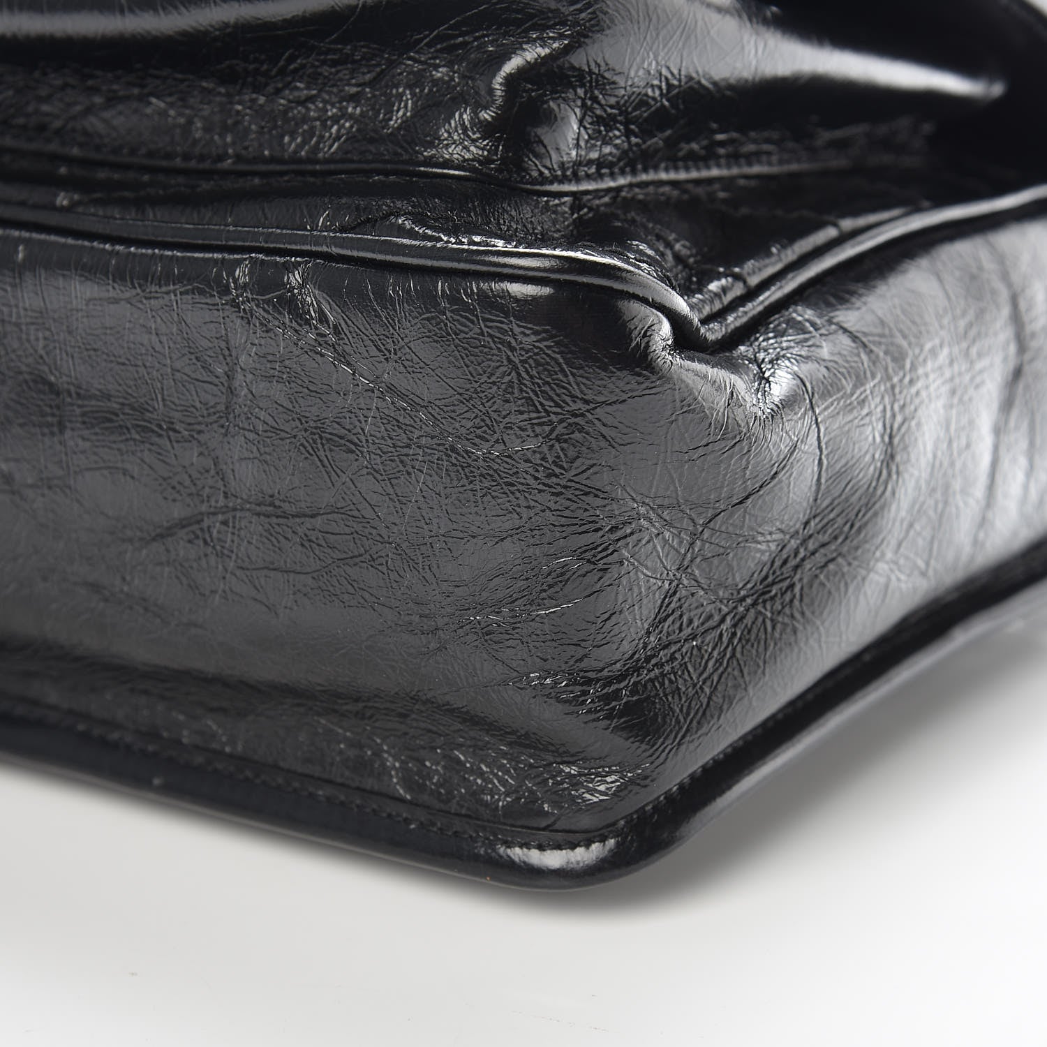 Saint Laurent Crinkled Calfskin Matelasse Monogram Medium Niki Chain Satchel Black 11 of 11